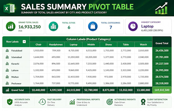 create professional excel pivot tables and charts