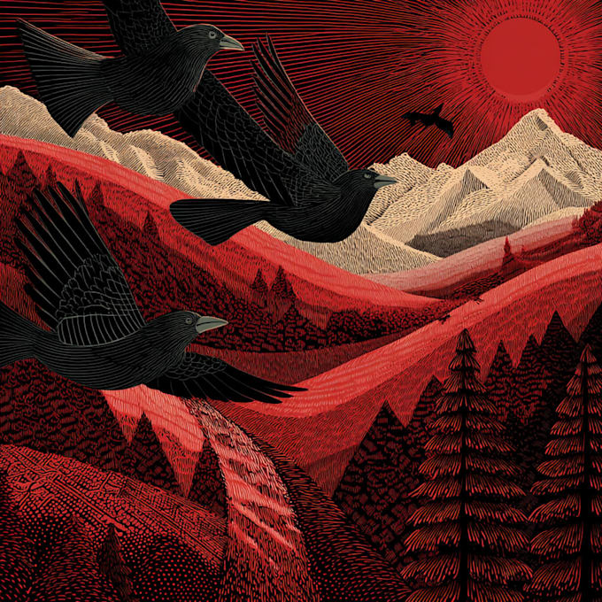 create awesome linocut illustration artwork