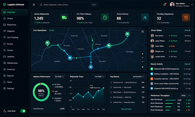 develop custom logistics software