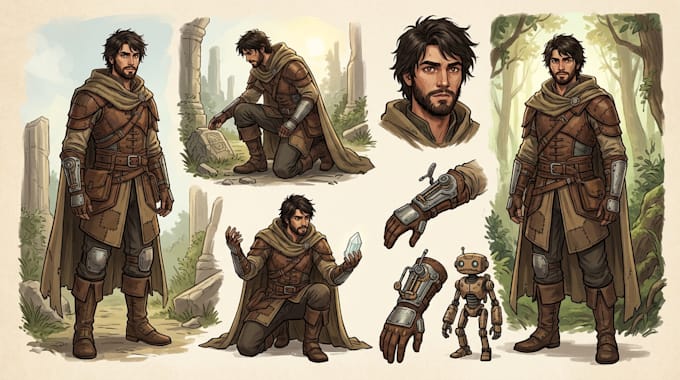 original character for books and character concept art