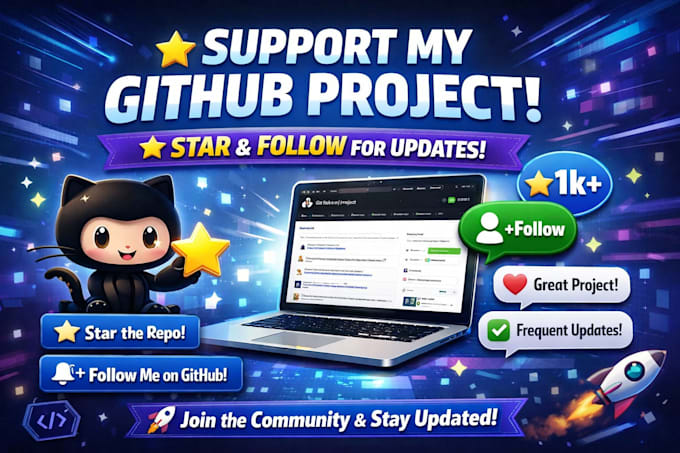 do your github promotion for your github project to increase stars and followers