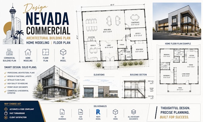 design nevada commercial architectural building plan home modeling floor plan