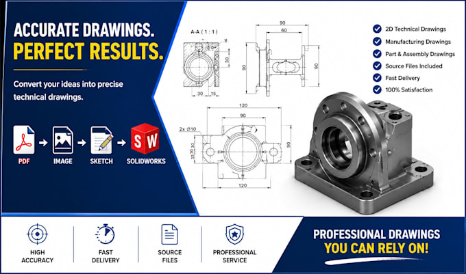 convert PDF to solidworks 3d cad model