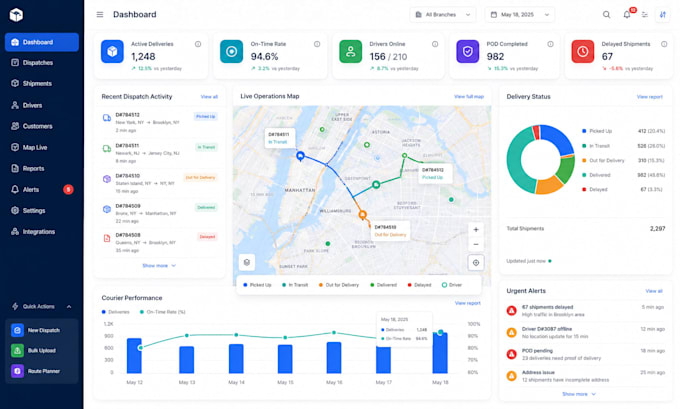 build a courier and delivery app