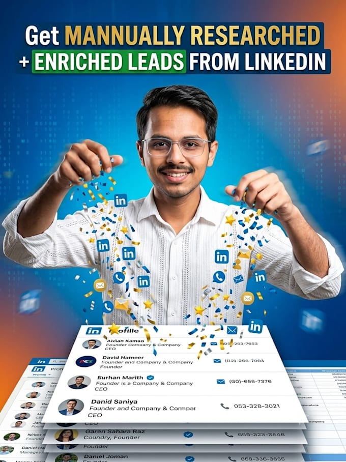 generate linkedin leads of founders and ceos