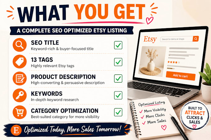 create a high converting etsy product listing with SEO