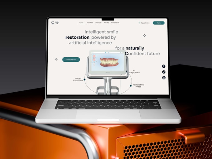design a modern website or landing page