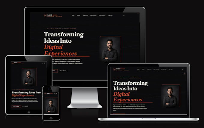 build modern react next js website