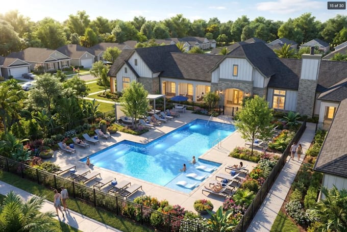 architectural 3d model exterior interior house realistic rendering visualization