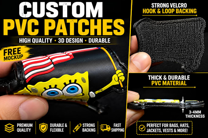 make professional custom pvc patches with your custom design