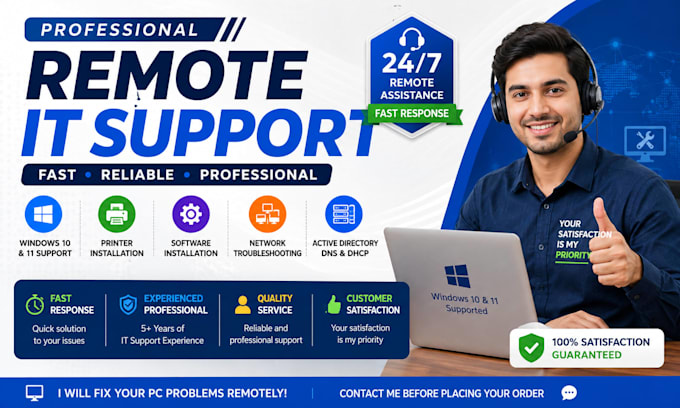 provide remote IT support for windows PC
