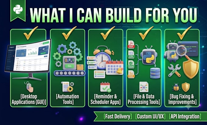 develop custom python desktop applications for your needs