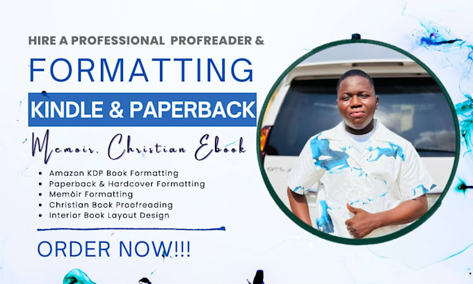 do book editing proofread, kdp book formatting paperback kindle ebook formatting