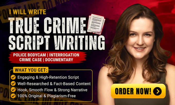 write police bodycam interrogation crime case documentary youtube script writing