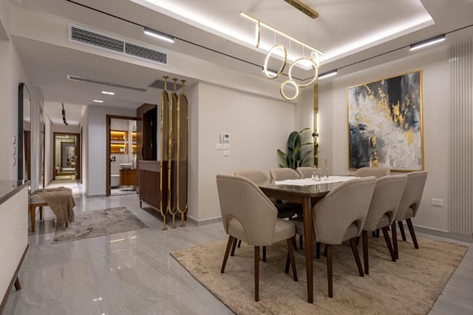 relayout residential interior, remodel living area from cad drawing, cgi render