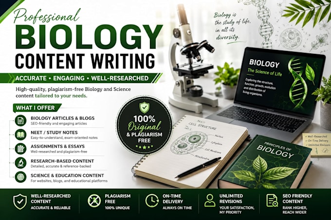 write biological and educational content