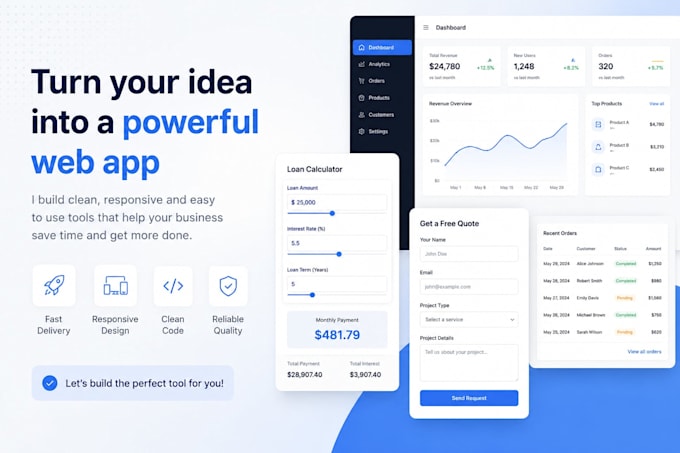 build a simple web app, dashboard or business tool