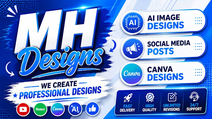 create professional canva designs, ai posters,