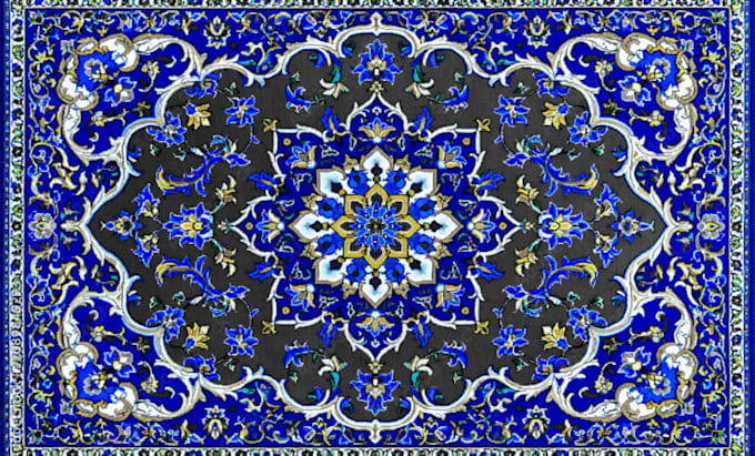 create realistic 3d rug designs and rug patterns and curtain,