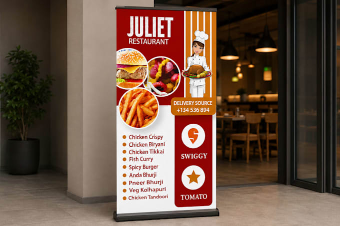 design roll up banner and standee