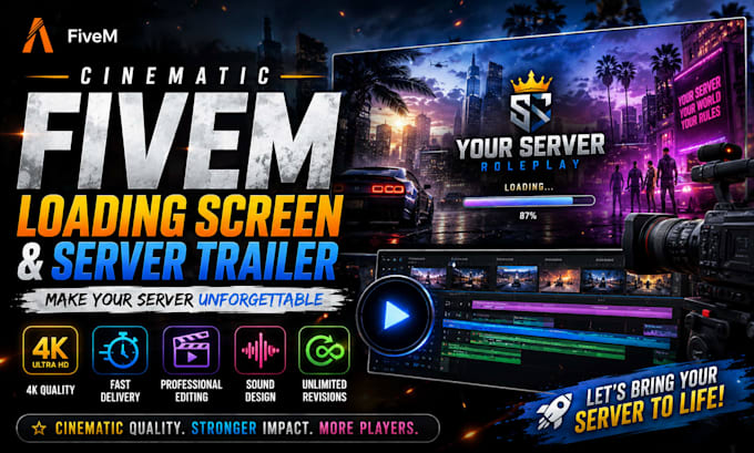 create cinematic fivem loading screen and server trailer