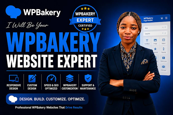 wpbakery wordpress website design, redesign, customization fix wpbakery