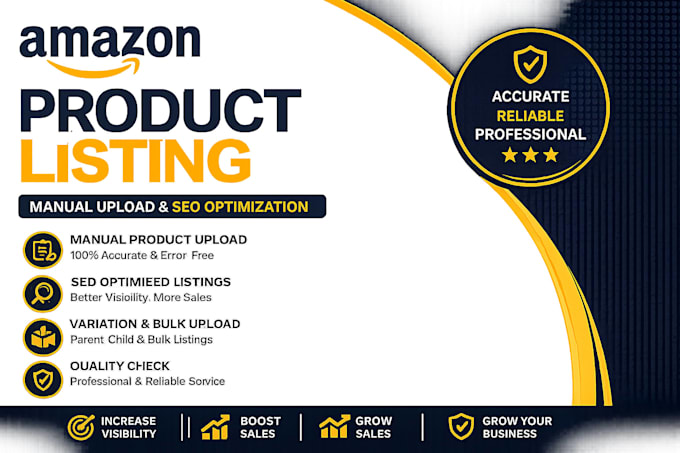 manually upload amazon product listings with variation and SEO optimization
