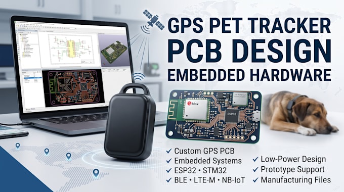 design gps pet tracker pcb and embedded hardware