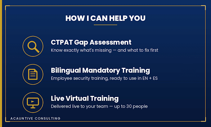 create your ctpat assessment and security training bilingual