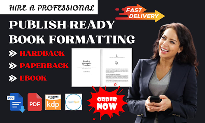 format a publish ready book interior for KDP or ingram epub PDF