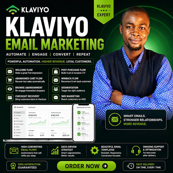 setup klaviyo email marketing shopify email flows automation email campaign