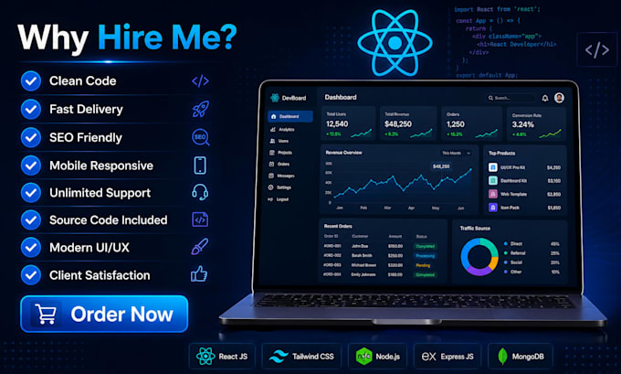 build a modern responsive website using mern