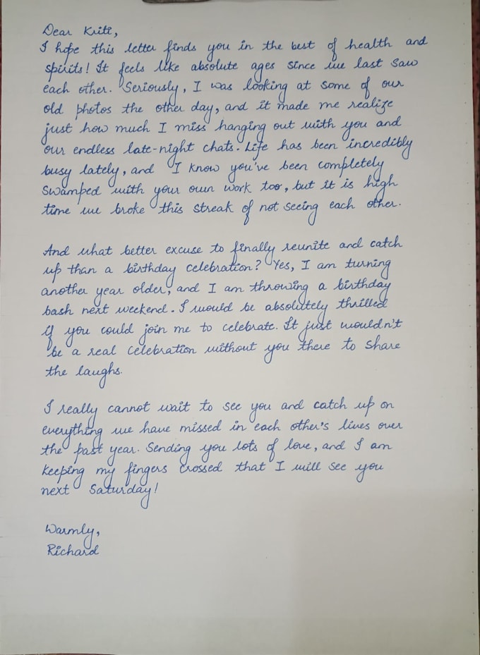 handwrite anything in beautiful cursive handwriting