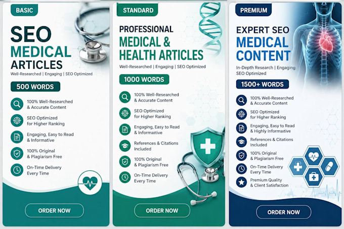 write SEO medical and health articles