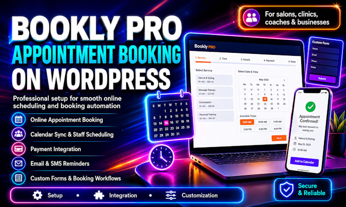 setup bookly pro appointment booking system on wordpress