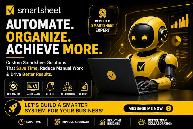 setup smartsheet automation, dashboards, sheets workflow and project reports