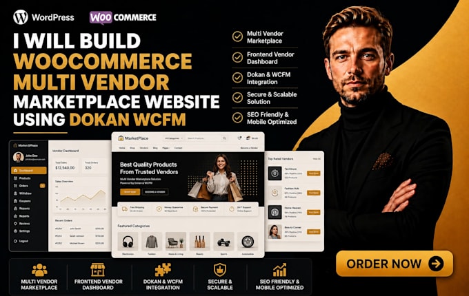 build woocommerce multi vendor marketplace website using dokan wcfm