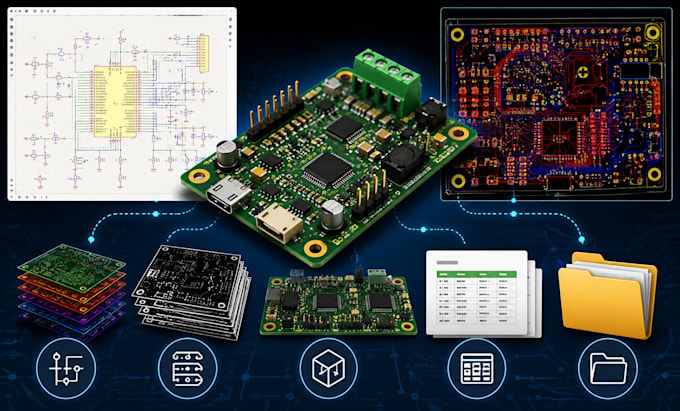 design custom pcb layout and schematic for your electronic product pcb design