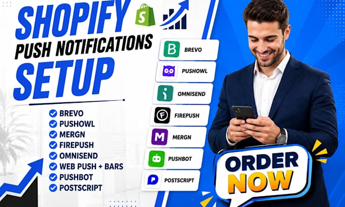 setup shopify push notifications pushowl onesignal pushengage firepush omnisend