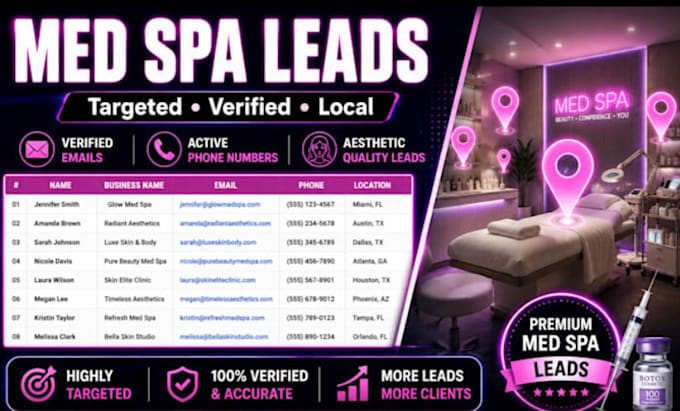 build med spa owner email list