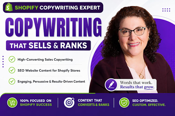 write high converting sales copywriting, SEO website content for shopify stores