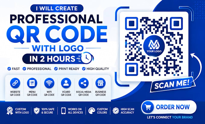 create a professional custom qr code with logo in 2 hours