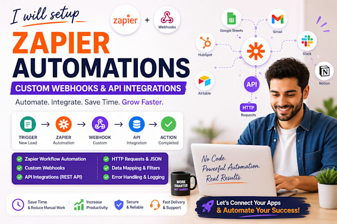 setup zapier automations custom webhooks and api integrations