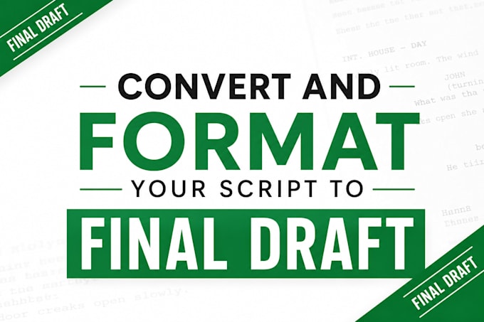 convert and format your script to final draft