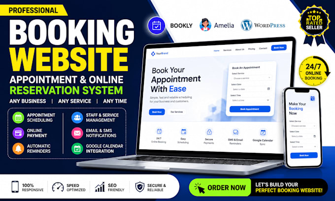 create booking website appointment website, online reservation system
