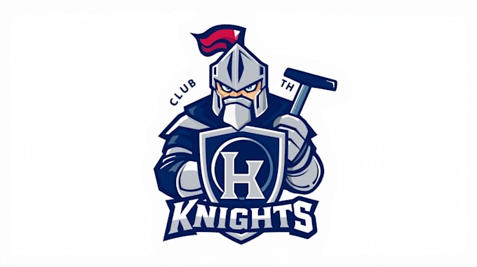 do unique knights hockey logo with free source file