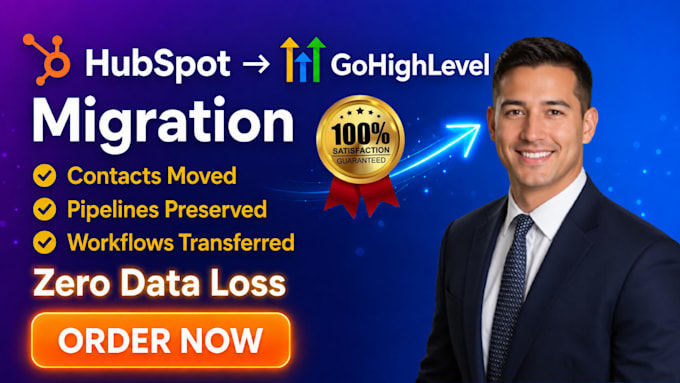 migrate hubspot crm contacts pipelines and workflows to gohighlevel