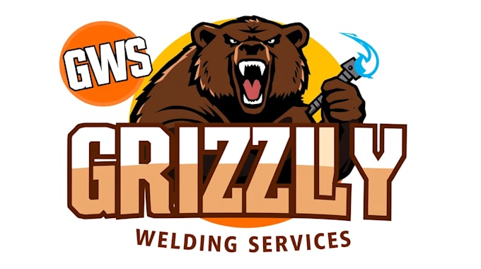 create amazing grizzly welding logo with source file