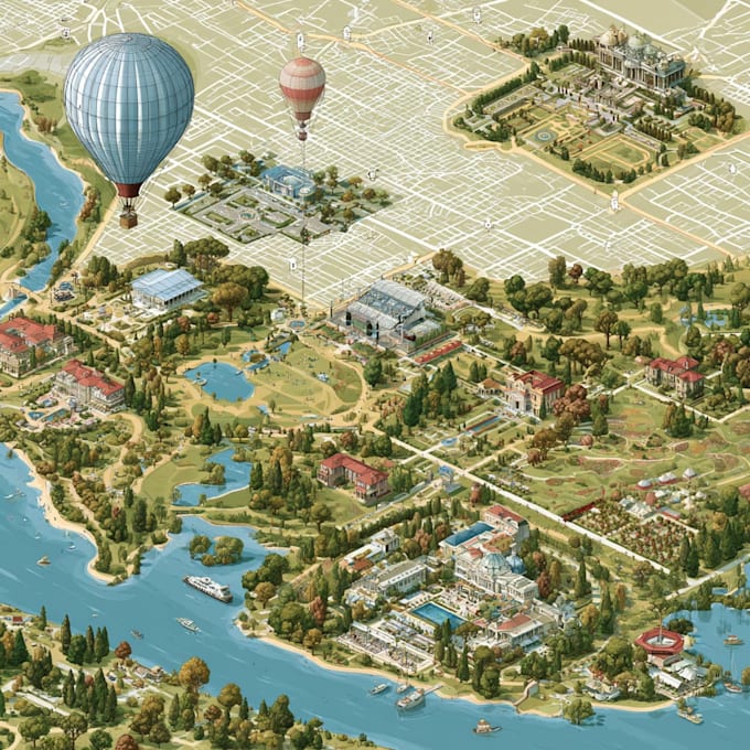 design a custom vector map, event map, city map or location map