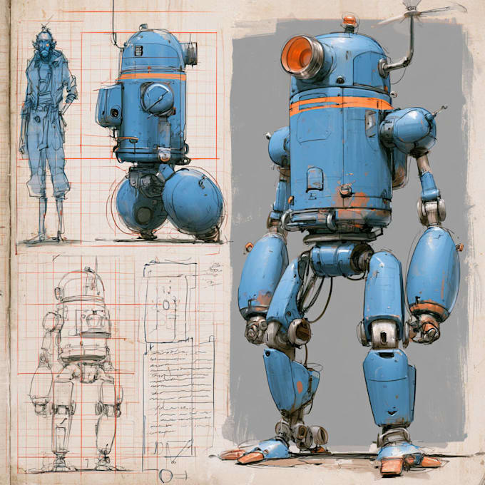 paint mechs robots concepts